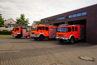 Die drei Fahrzeuge der Freiwilligen Feuerwehr Mecklenbeck.