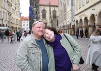 Axel Prahl und Mechthild Großmann auf dem Prinzipalmarkt