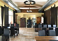 Der alte Bahnhof Reken - Gastronomie im Innenraum - Blick in den Gastraum eines Lokals