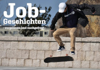 Ein Skater und das Logo Jobgeschichten Ein Skater und das Logo Jobgeschichten