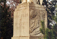 Foto vom Sockel des Kriegerdenkmal Albachten