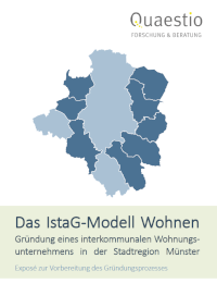 Deckblatt Exposé zur Vorbereitung des Gründungsprozesses eines interkommunalen Wohnungsunternehmens in der Stadtregion Münster