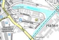 Stadtplanausschnitt für den Bereich zwischen Stadthafen I, Dortmund-Ems-Kanal und Albersloher Weg