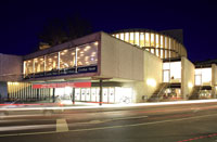 Das Theater Münster bei Nacht