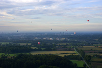 Travelling in a hot air balloon
