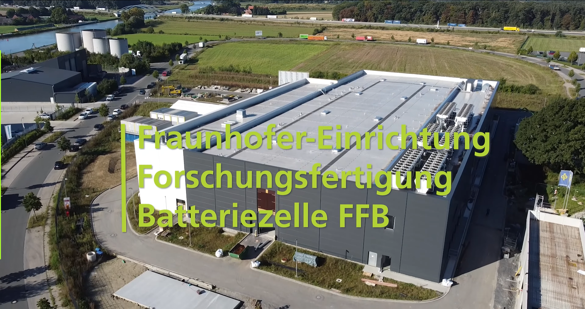 Screenshot aus dem Video der Fraunhofer FFB: Ziele, Standorte und Batterieforschung in Münster