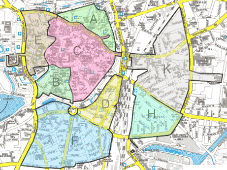 Grafik: Parzonen in der Innenstadt