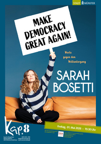 Veranstaltungsplakat Sarah Bosetti
