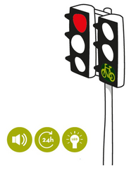 Gezeichneter Ampelmast