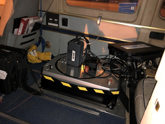 Wärmebildkamera im Inneren des Flugzeugs
