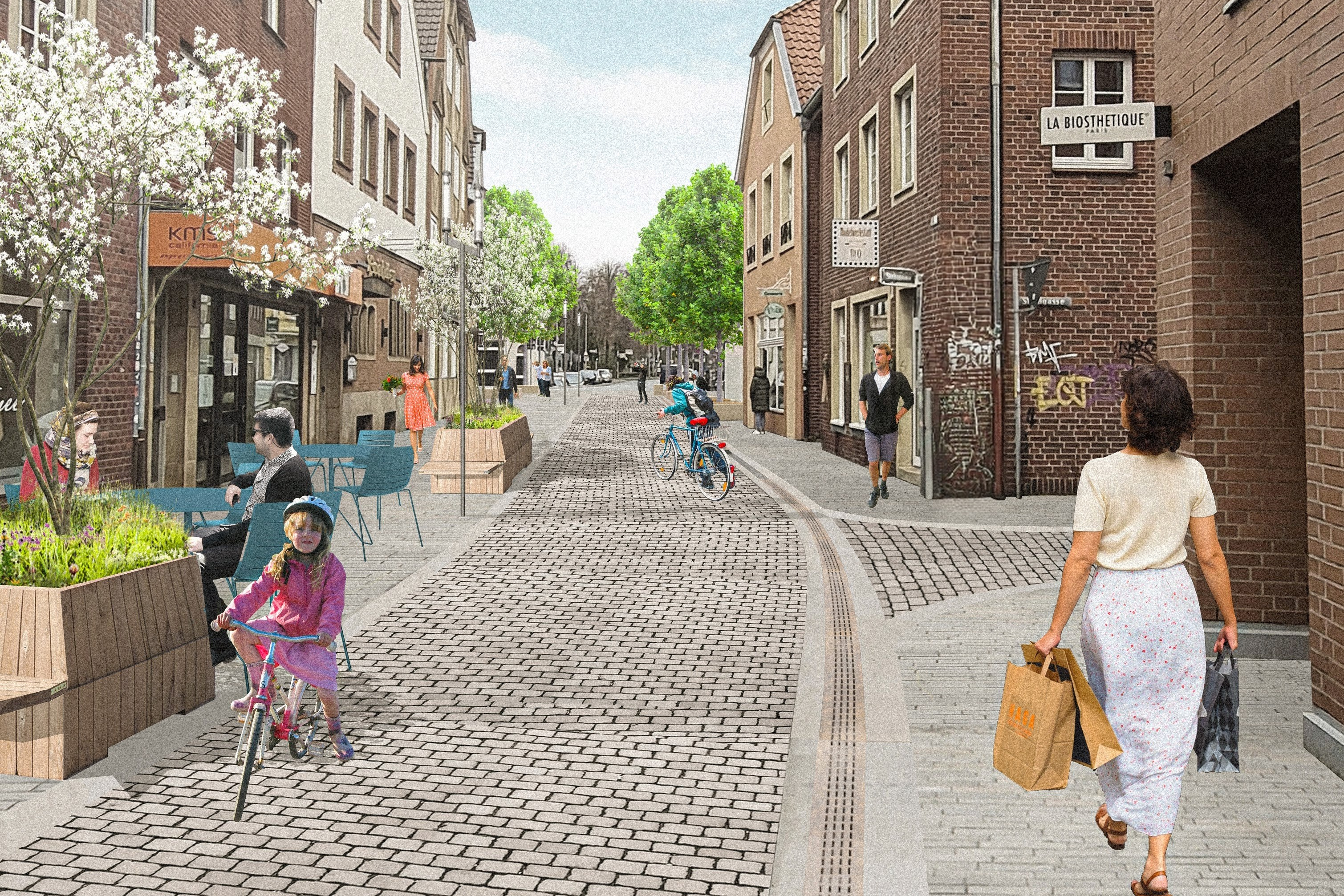 Visualisierung der umgestalteten Hörsterstraße