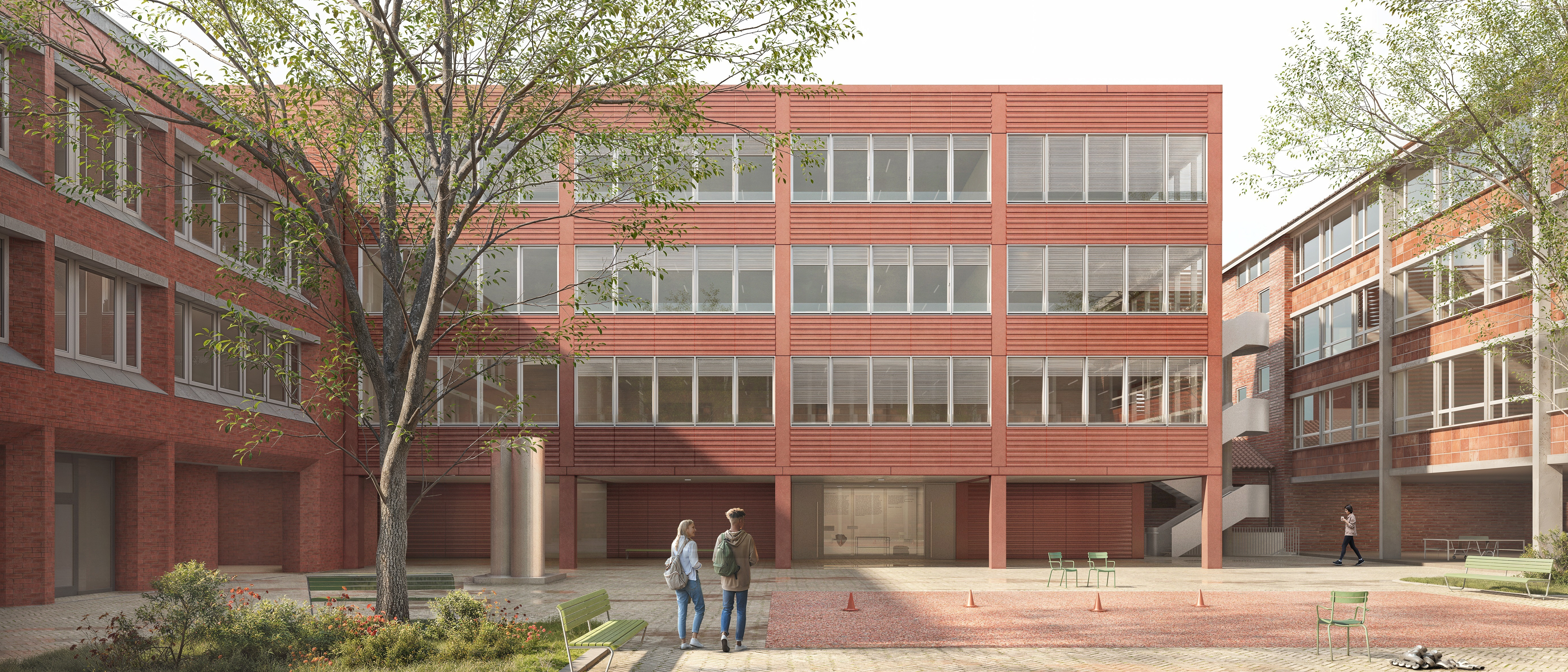 Visualisierung des Erweiterungsbaus von außen