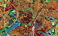 Der Ausschnitt aus der Planungshinweiskarte der Stadtklimaanalyse 2025 zeigt einen Bereich der Stadt Münster, der besonders heiß wird.
