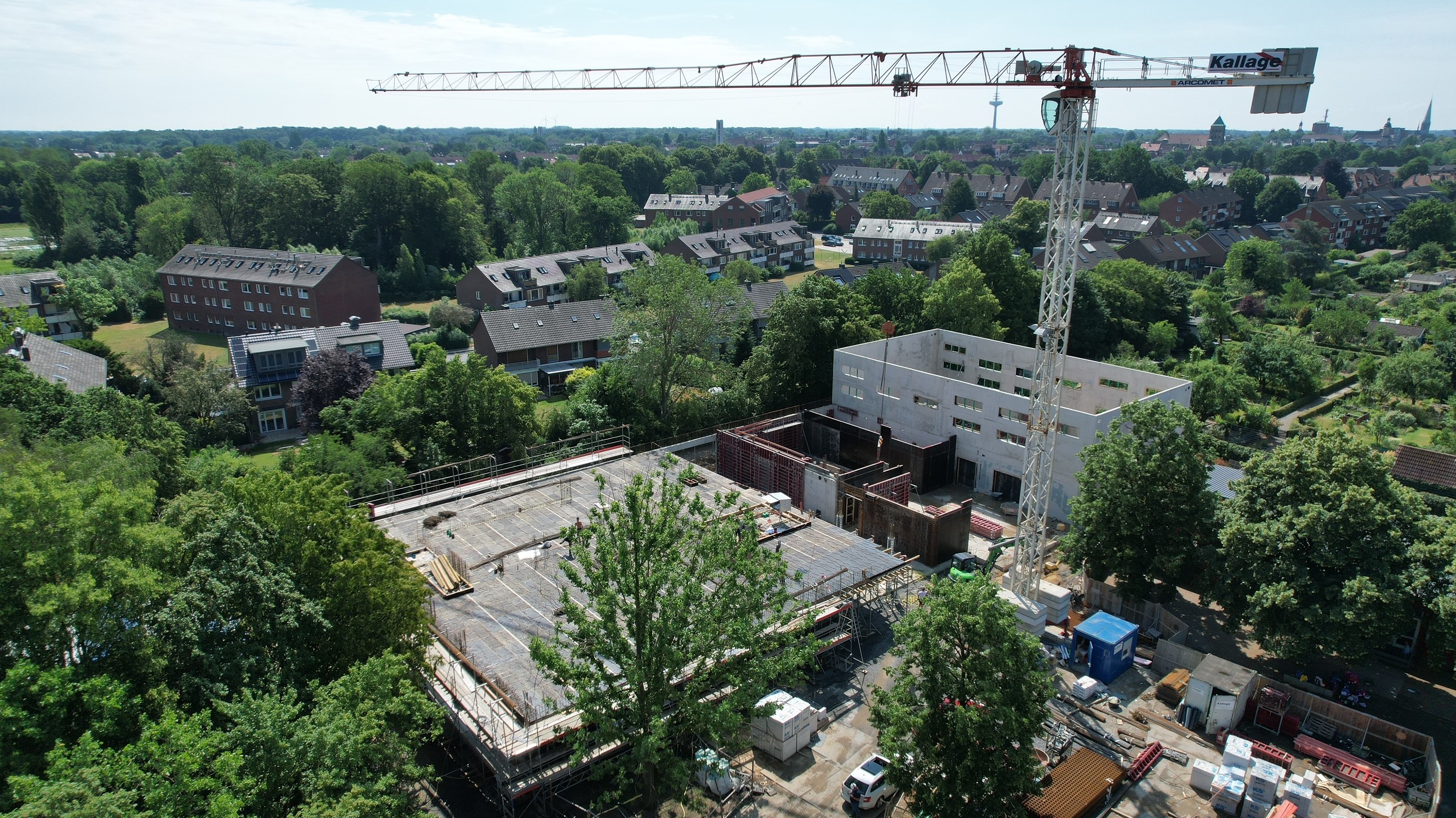 Luftbild der Baustelle
