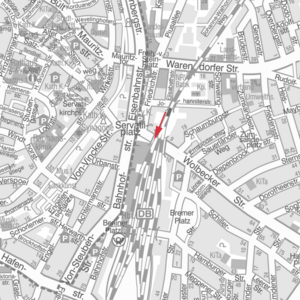 Lage der Zählstelle Wolbecker Straße