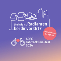 Logo des ADFC-Fahrradklimatests für 2024