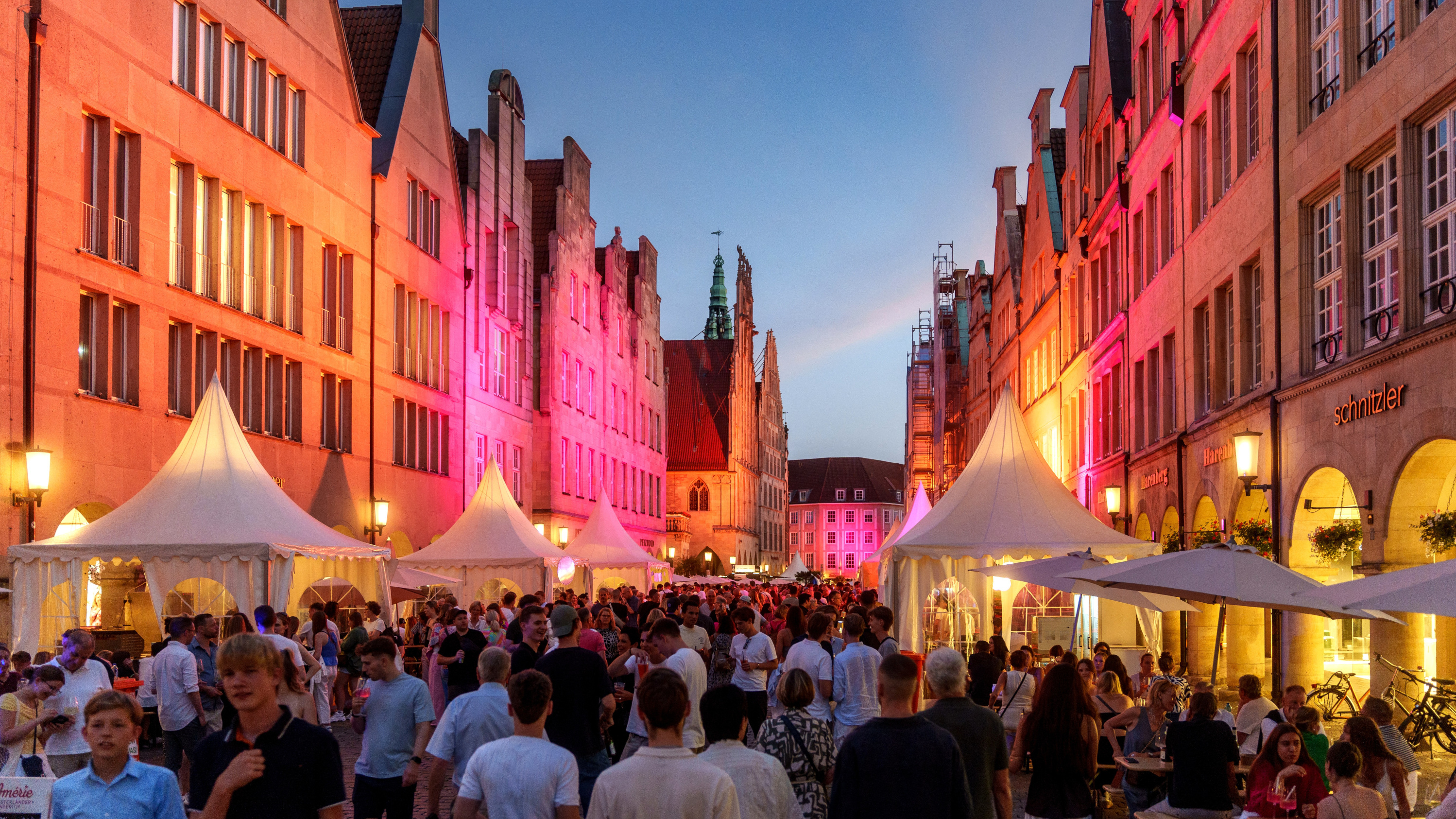 Beleuchteter Prinzipalmarkt