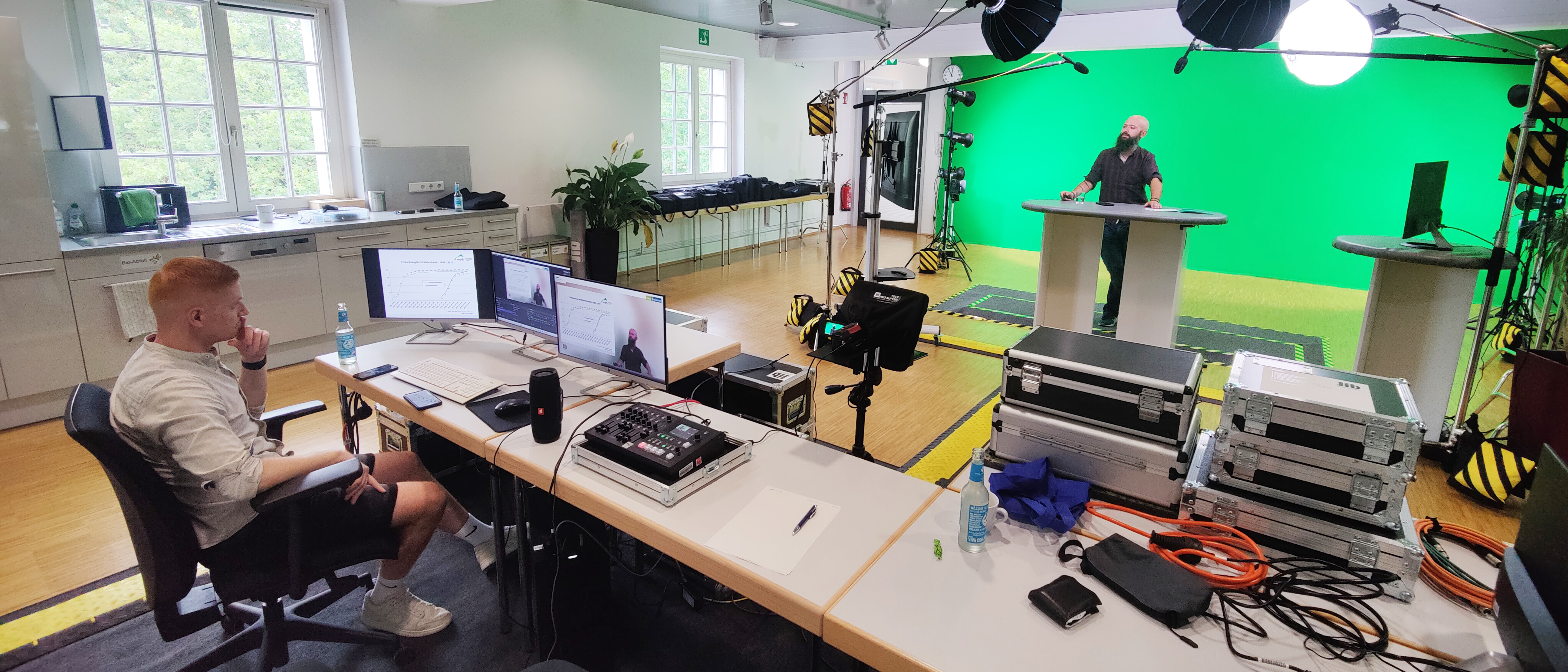 Greenscreen Studio Aufzeichnung im jib