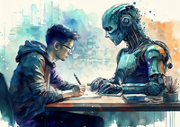 Bewerbungen schreiben mit KI
Dieses Bild ist mit Hilfe von KI erzeugt worden. Copyright: Adobe Bewerbungen schreiben mit KI
Dieses Bild ist mit Hilfe von KI erzeugt worden. Copyright: Adobe