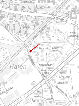 Lokalisierung Zählstelle Lütkenbecker Weg