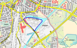 Stadtplanausschnitt mit dem Bereich des Bebauungsplans 541