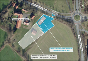 Luftbild mit dem aktuellen Planungsstand