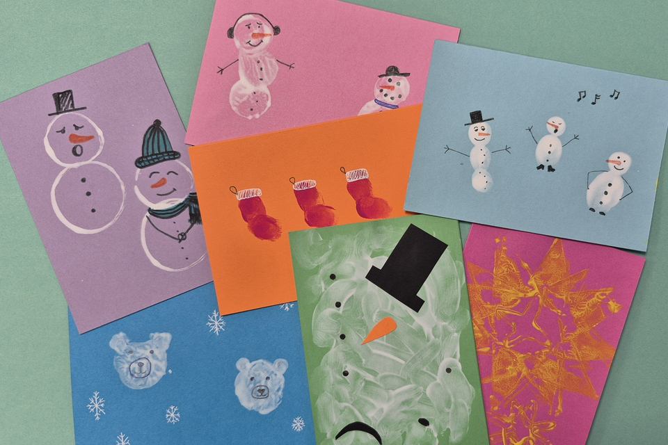 Bunte Weihnachtskarten