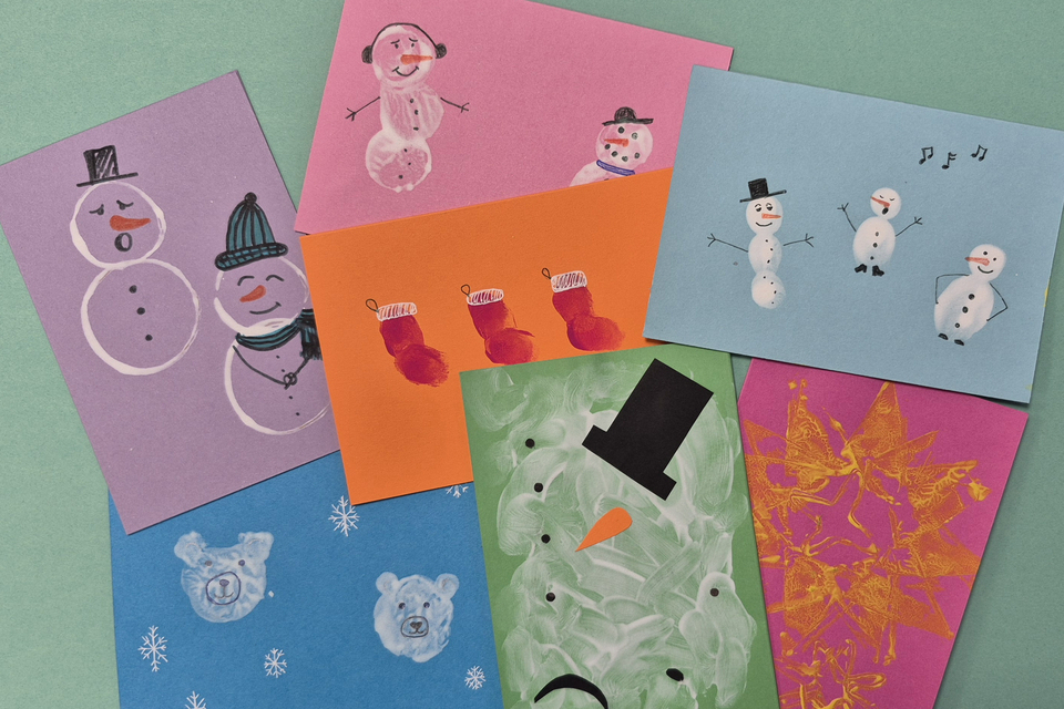 Bunte Weihnachtskarten