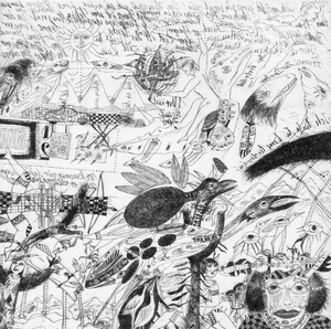 Arbeit von Erhard Wilde mit dem Titel "Vogelflug".