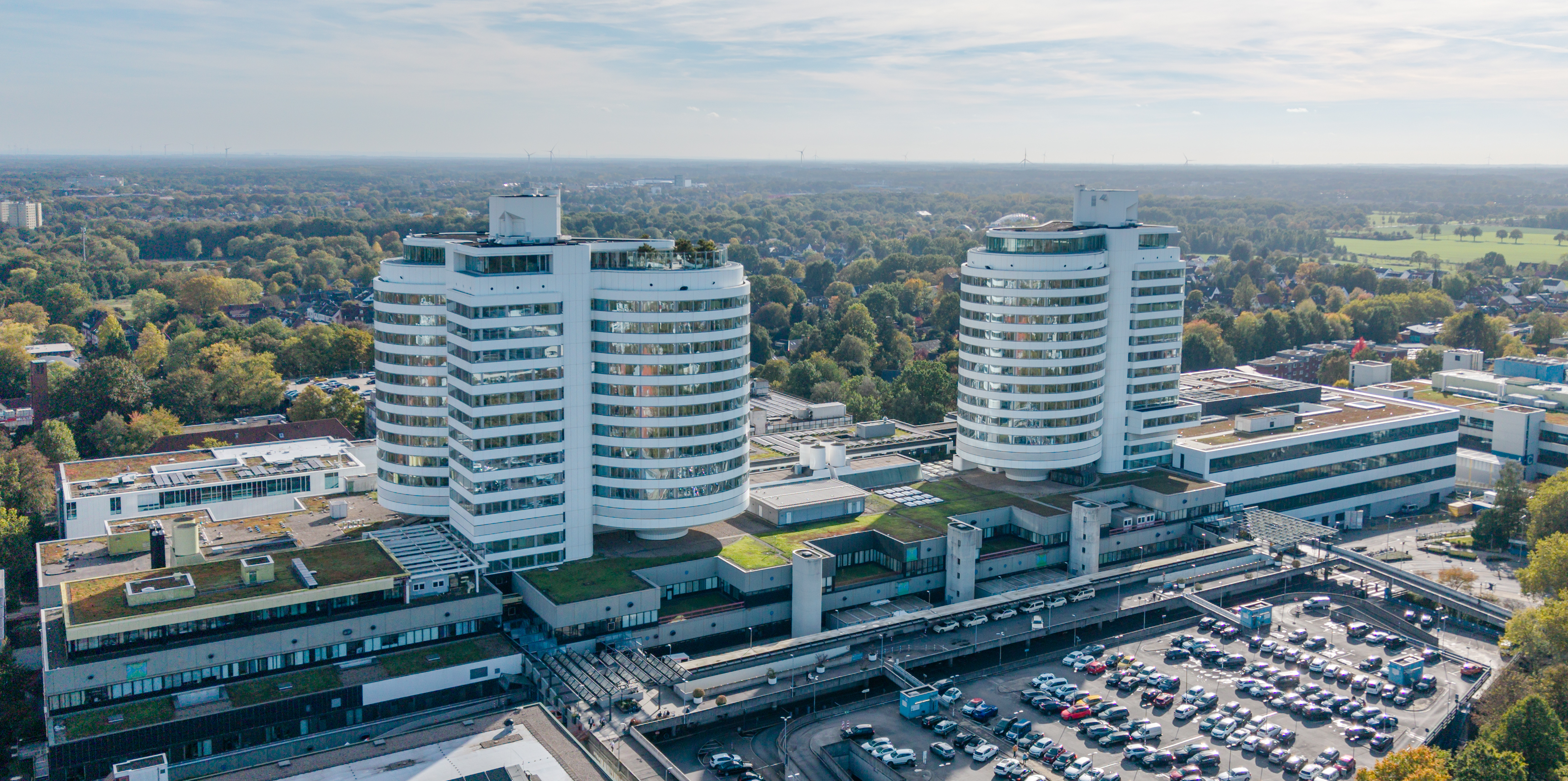 Luftbild der Uniklinik