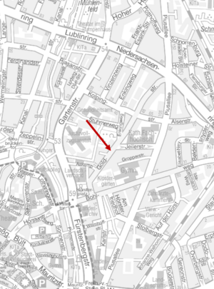 Kartographische Verortung der Zählstelle