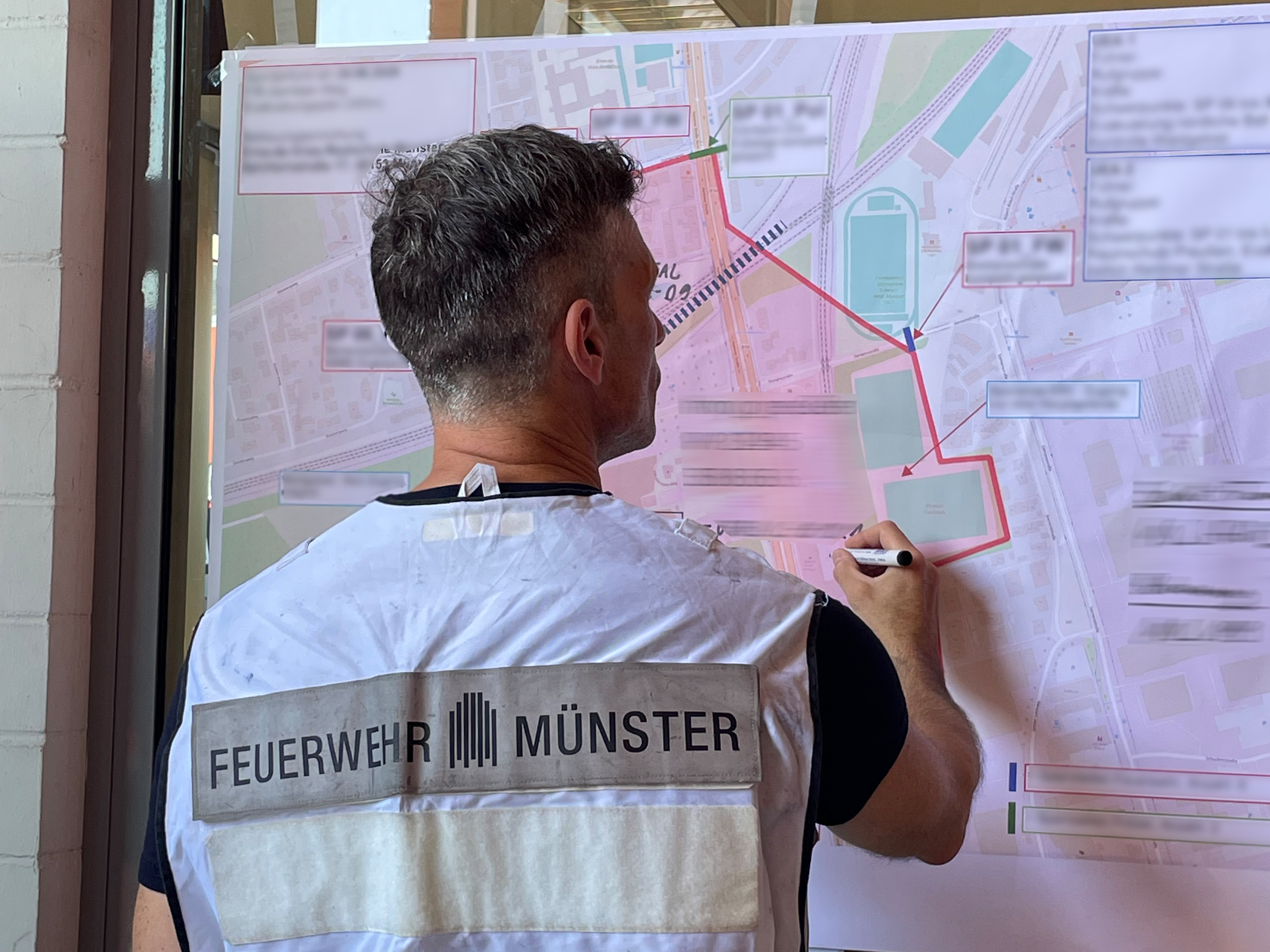 Die Einsatzplanung der Feuerwehr legt den Radius der Evakuierung fest