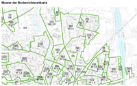 Abbildung: Muster der Bodenrichtwertkarte