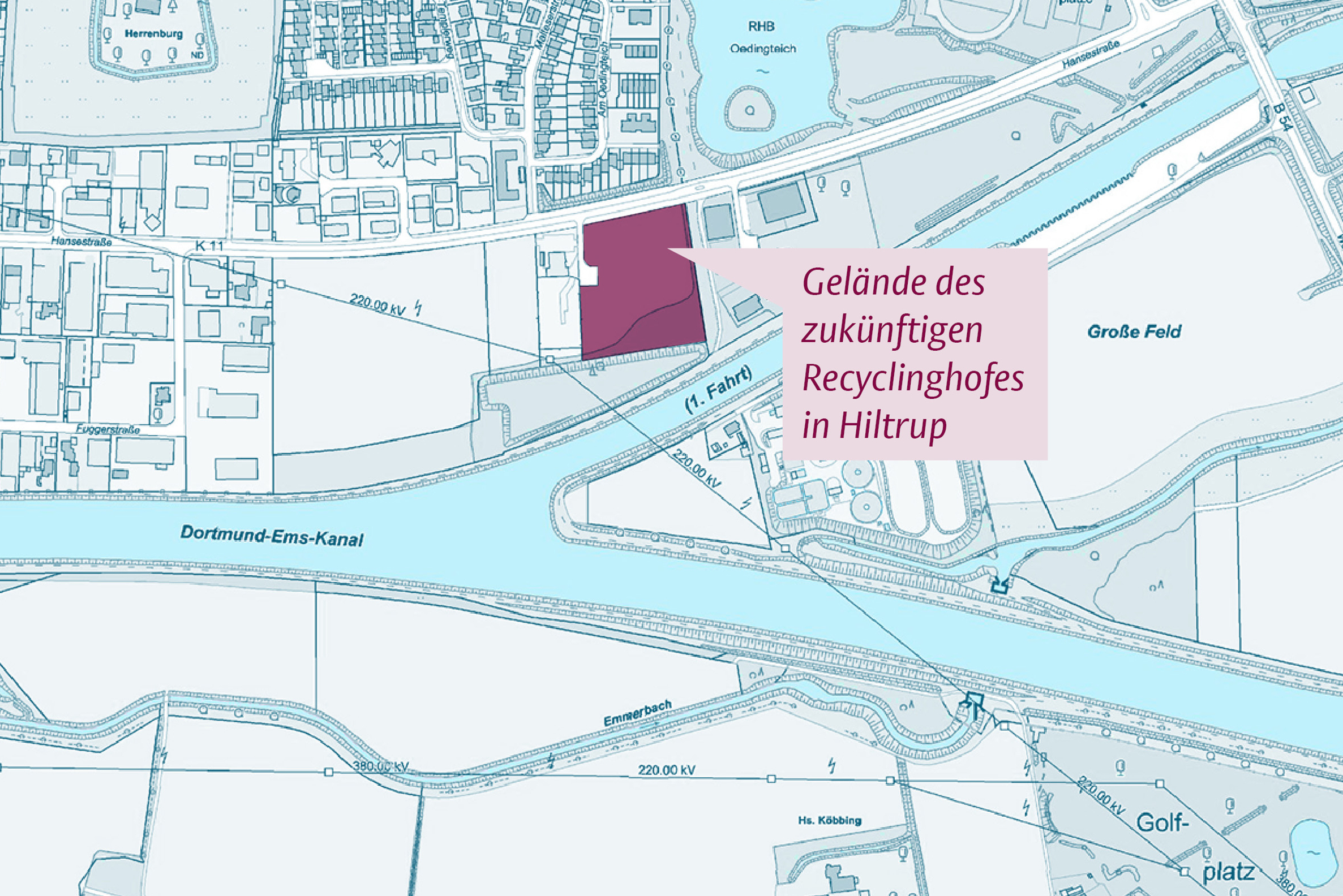Grundstück für den neuen Recyclinghof in Hiltrup