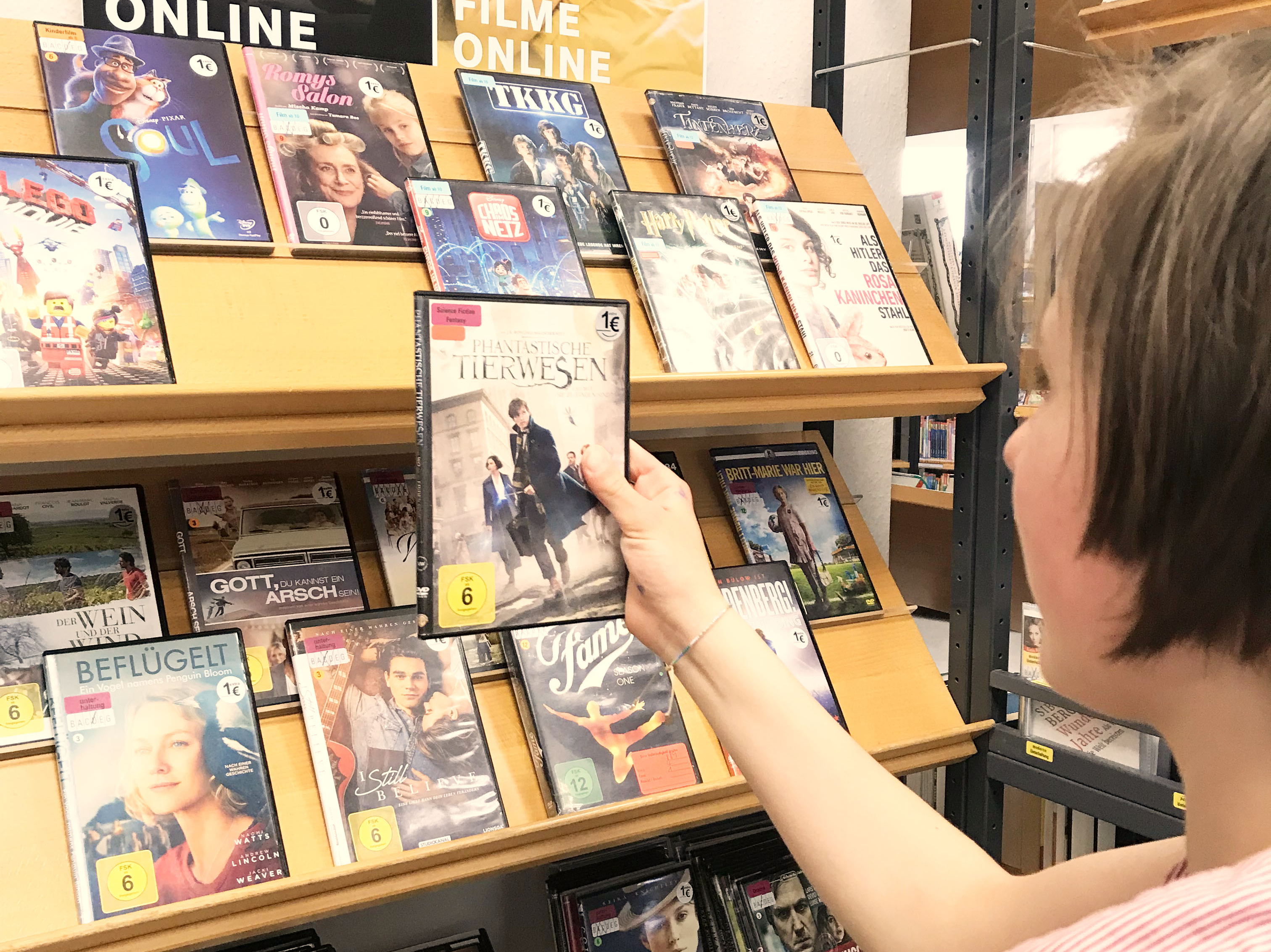 DVDs in der Bücherei