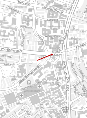 Lokalisierung Zählstelle Coesfelder Kreuz