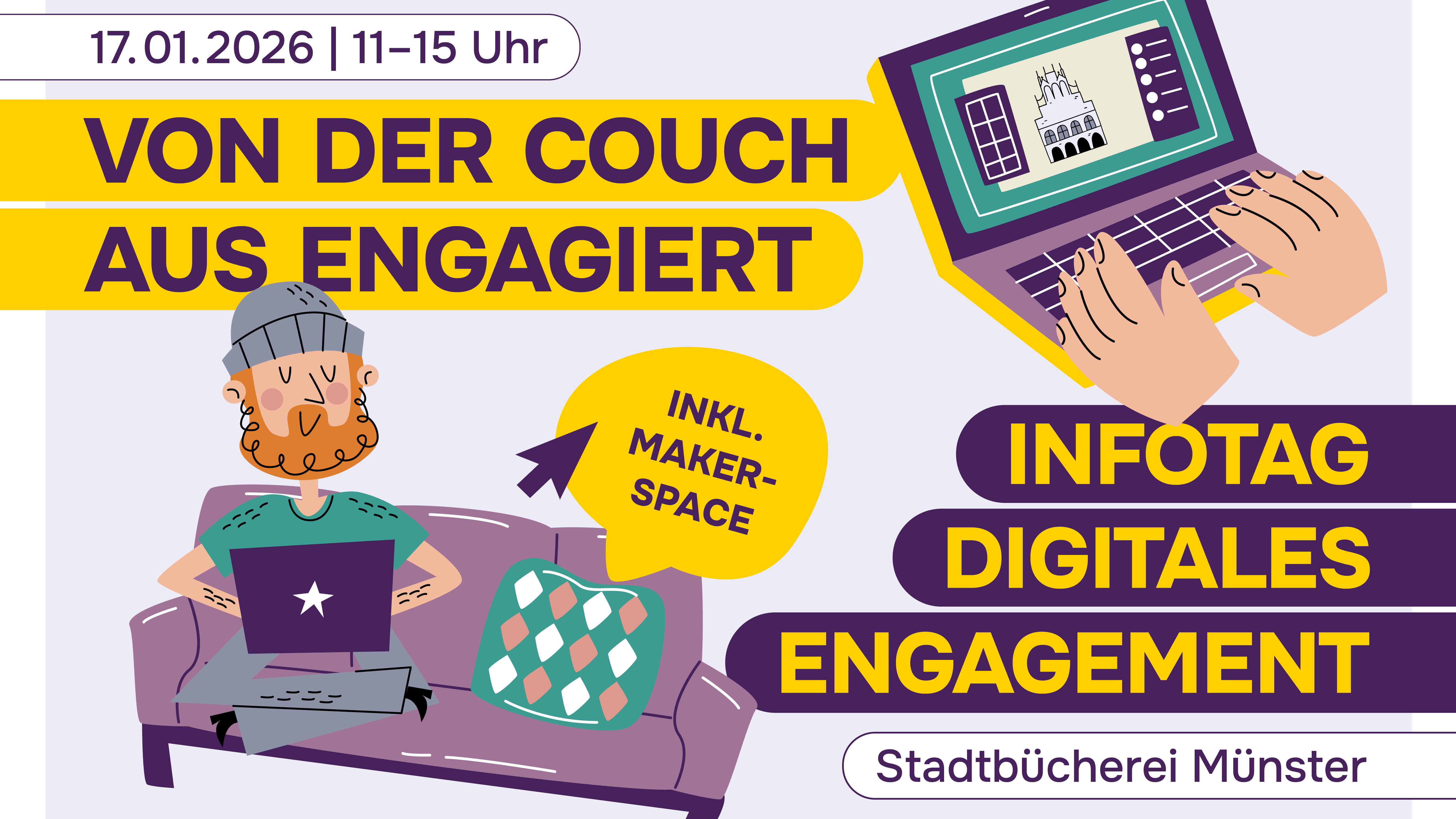 Grafik zum Infotag Digitales Engagement am 17.1.26 in Münster