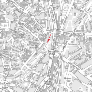 Lage der Zählstelle Promenade (Nähe Salzstraße)