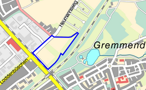 Stadtplanausschnitt mit dem Bereich des Bebauungsplans
