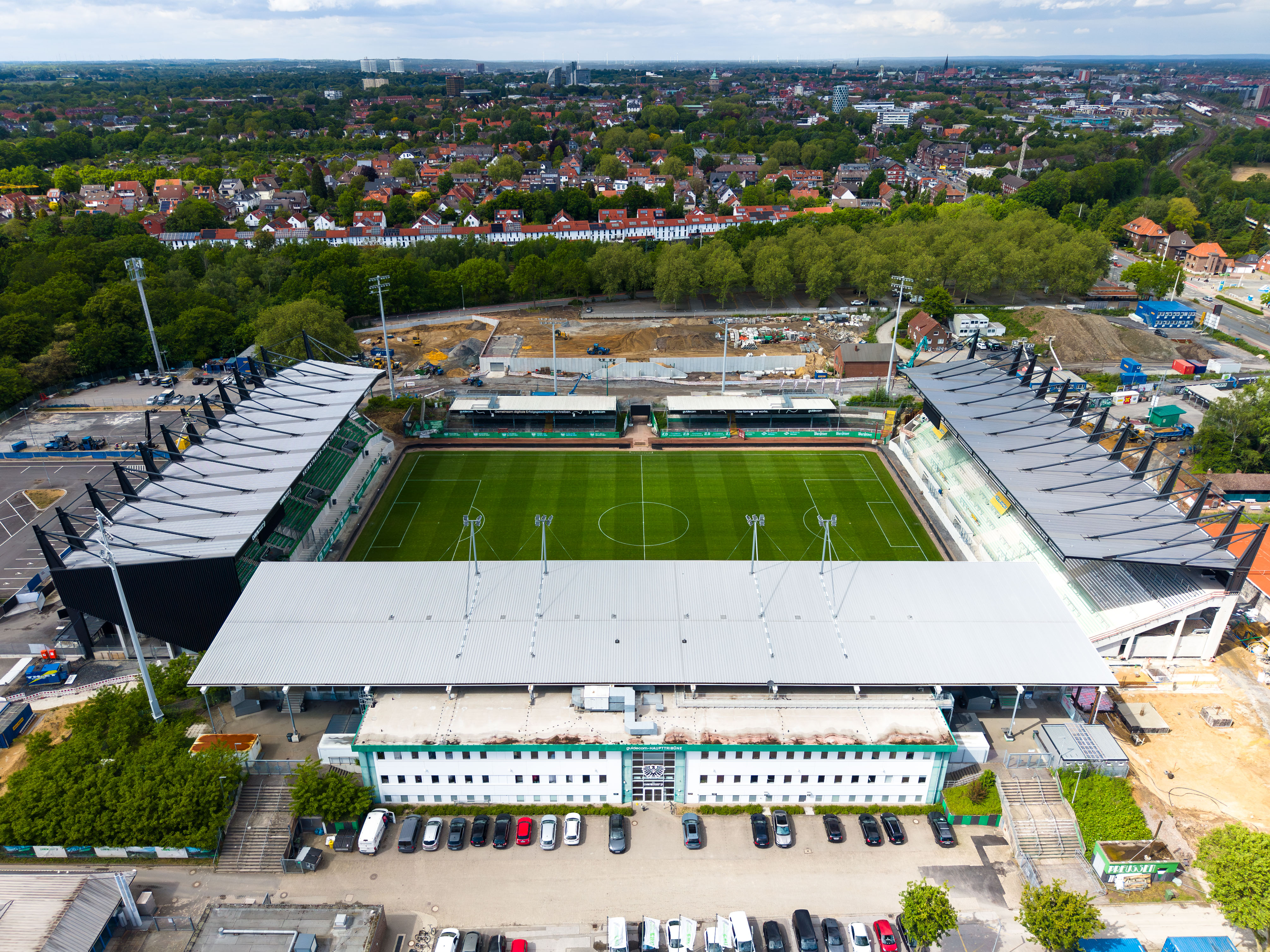 Luftbild des Stadions
