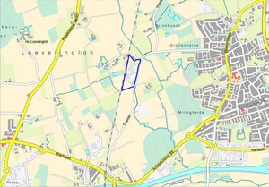 Stadtplanausschnitt mit dem Bereich des Bebauungsplans