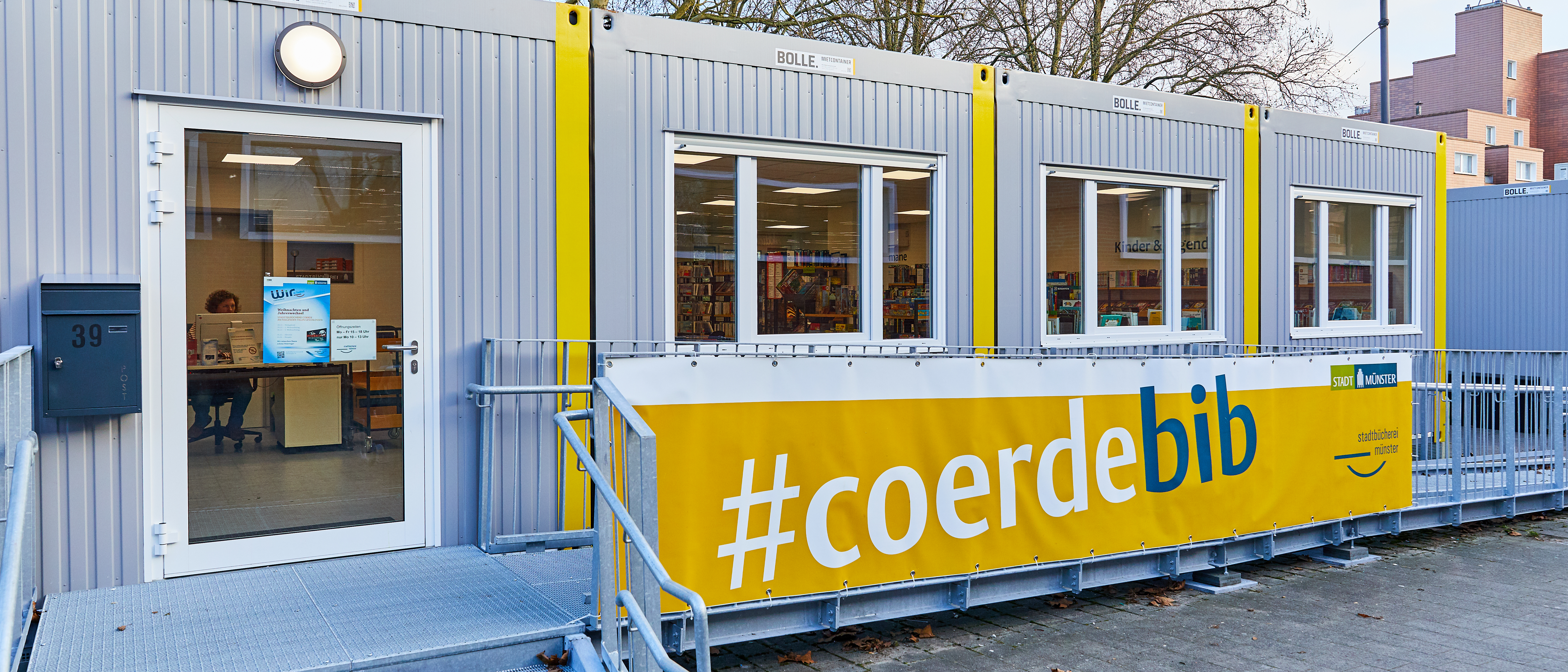 Container auf dem Hamannplatz in Coerde