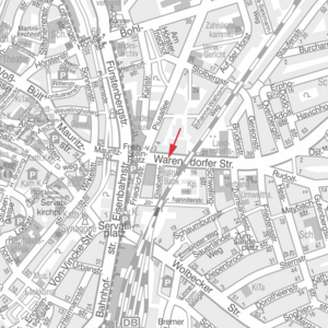 Lage der Zählstelle Warendorfer Straße