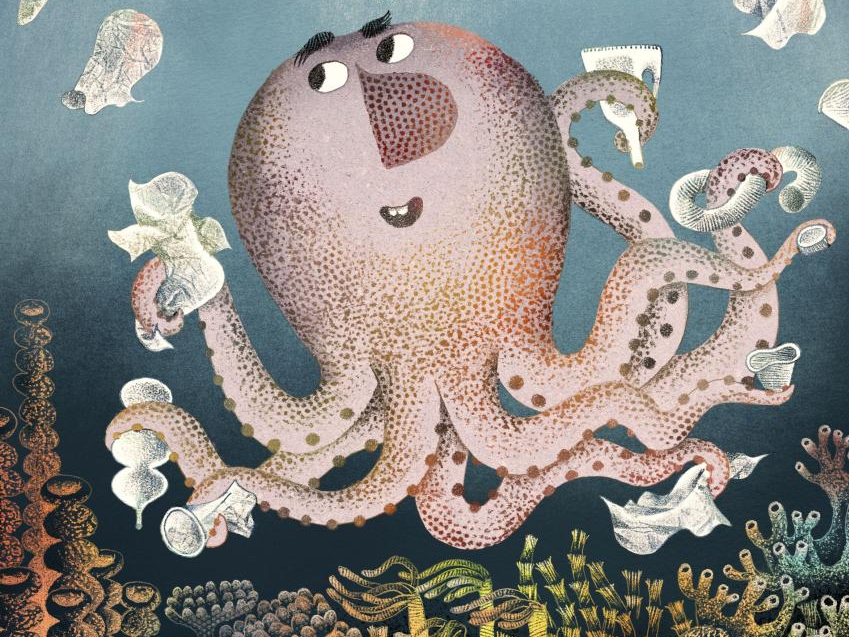 Buchcover: Herr Krake räumt das Meer auf