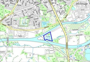 Stadtplanausschnitt mit dem Bereich des bestehenden Bebauungsplans