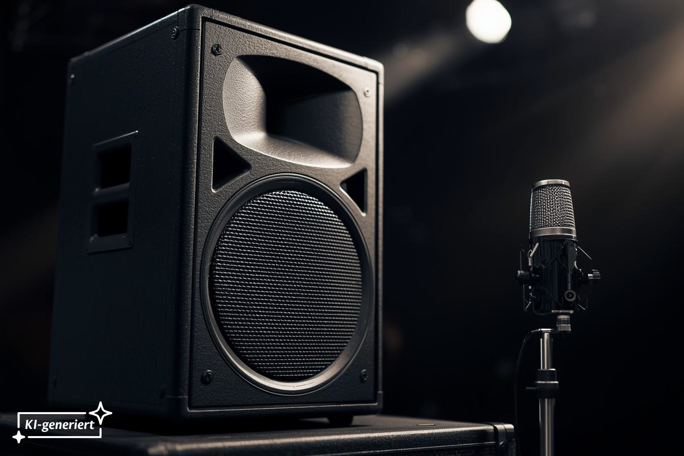 Ein Lautsprecher und ein Mikrofon