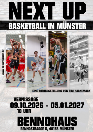 Flyer Fotoaustellung Basketball im Bennohaus 