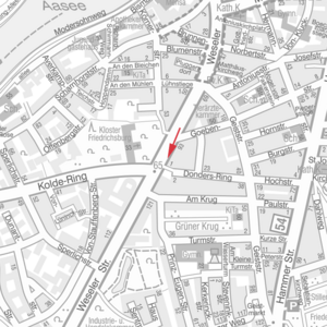 Lage der Zählstelle Weseler Straße