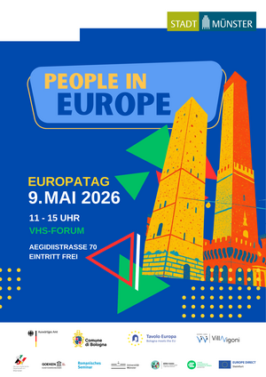 Plakat zum Europatag, Türme von Bologna