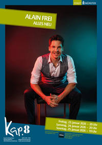Veranstaltungsplakat Alain Frei